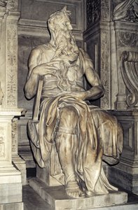 Mosè, scultura dalla tomba di Papa Giulio II (1453-1513) 1513-16